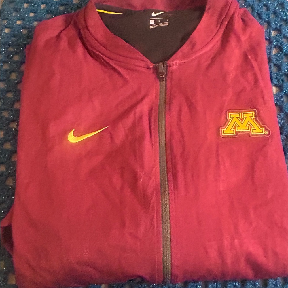 Nike Minnesota Golden Gophers Sideline Coach Full-Zip Jacket Maroon Mens Large L